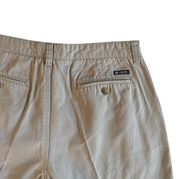 Chaps Men's Size 34 Light Gray Chino Shorts 100% Cotton Capsule Coastal Basic - Picture 3 of 6